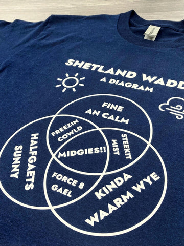 T-shirt with Shetland Wadder Diagram Print