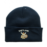 Cuffed Beanie with Cute Viking Embroidery