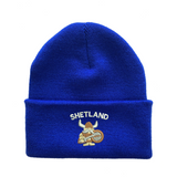 Cuffed Beanie with Cute Viking Embroidery
