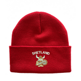 Cuffed Beanie with Cute Viking Embroidery