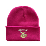 Cuffed Beanie with Cute Viking Embroidery