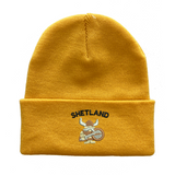 Cuffed Beanie with Cute Viking Embroidery