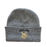 Cuffed Beanie with Cute Viking Embroidery