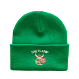 Cuffed Beanie with Cute Viking Embroidery