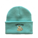 Cuffed Beanie with Cute Viking Embroidery