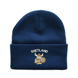 Cuffed Beanie with Cute Viking Embroidery