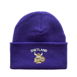 Cuffed Beanie with Cute Viking Embroidery