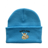 Cuffed Beanie with Cute Viking Embroidery