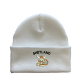Cuffed Beanie with Cute Viking Embroidery