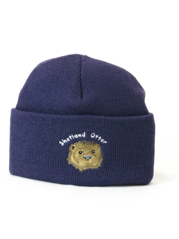 Cuffed Beanie with Otter Embroidery