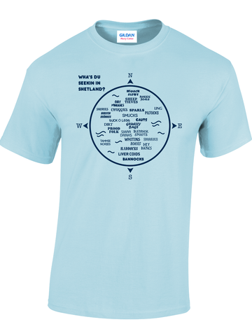 T-shirt with Wha's Du Seekin Print