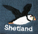 Cuffed Beanie with Flying Puffin Embroidery