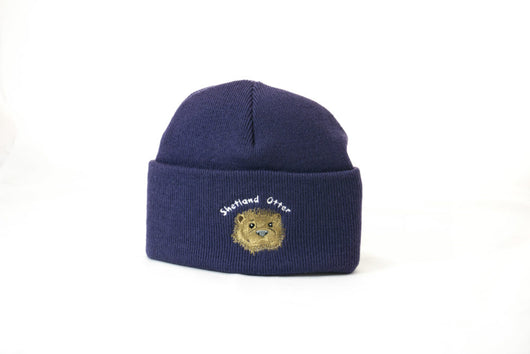 Cuffed Beanie with Otter Embroidery