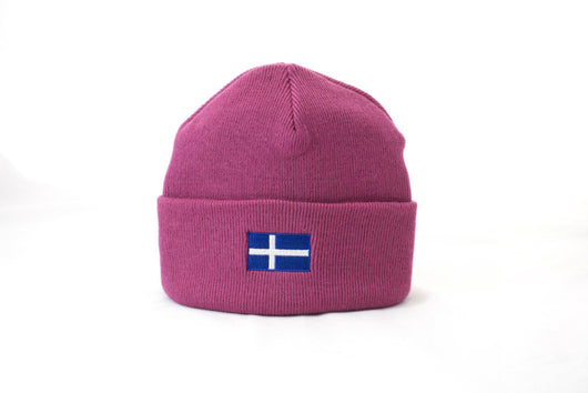Cuffed Beanie with Shetland Flag Oblong Embroidery