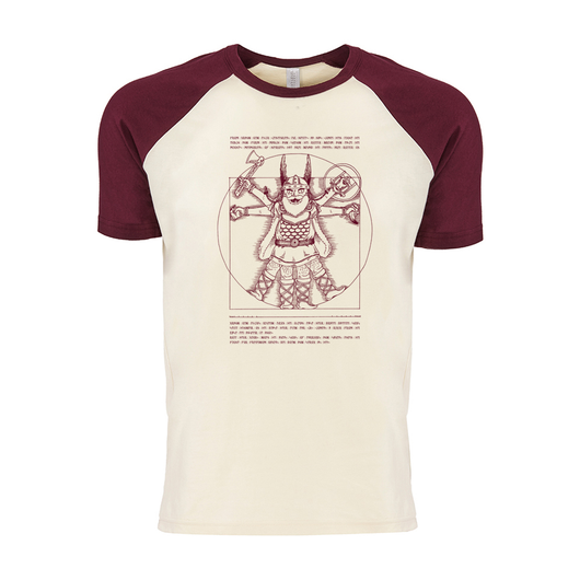 T-shirt with Vitruvian Viking Print